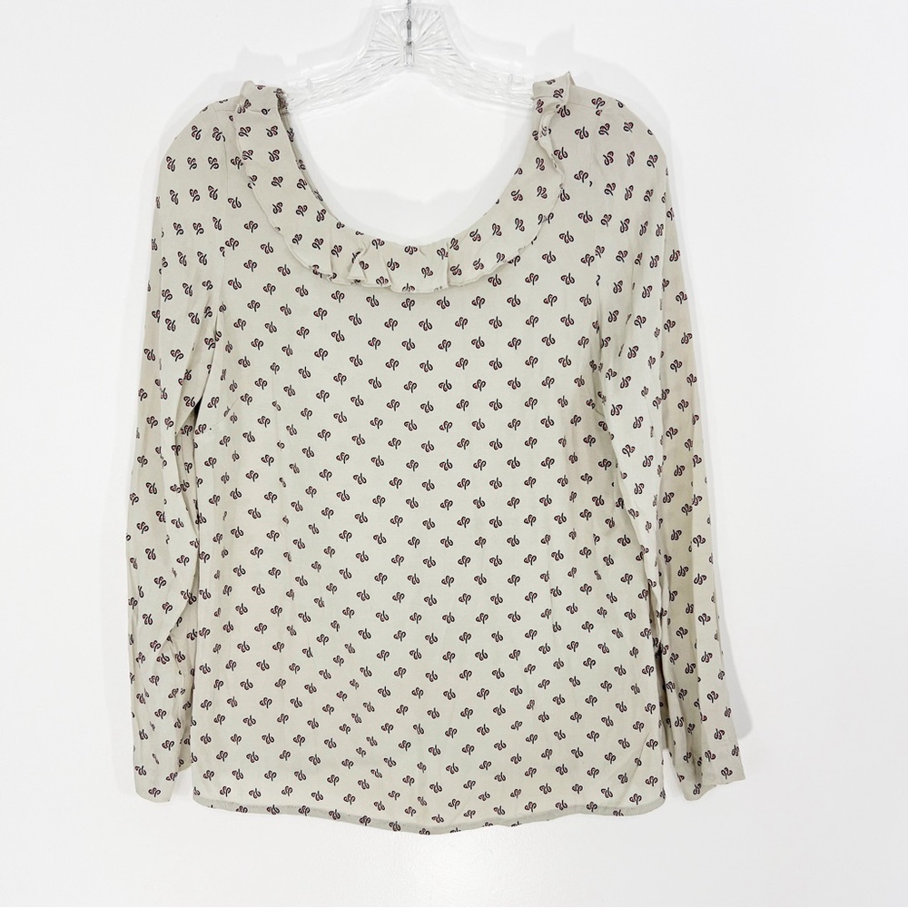 Ba&sh Thome Printed Long Sleeve Blouse Size 0